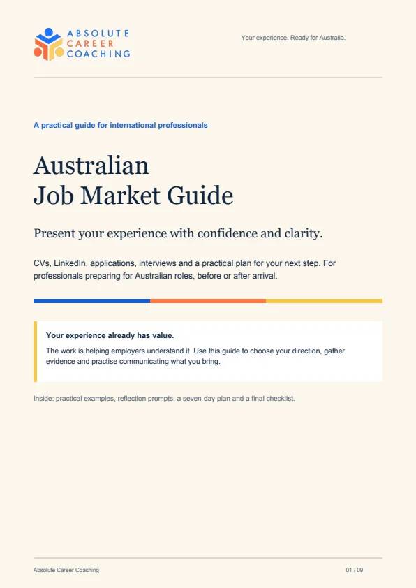 Cover of the Australian Job Market Guide